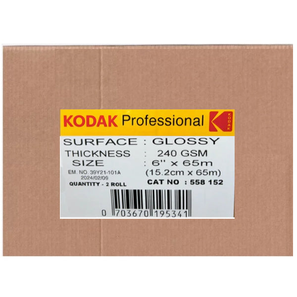 Kodak Carta 15,2X65mt 240gr Glossy 2 Roll per Dry Lab Kodak Carta 15,2X65mt 240gr Glossy 2 Roll per Dry Lab